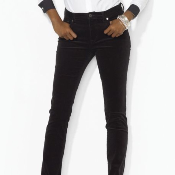 LRL Classic Straight stretch corduroy black jeans - Picture 2 of 15